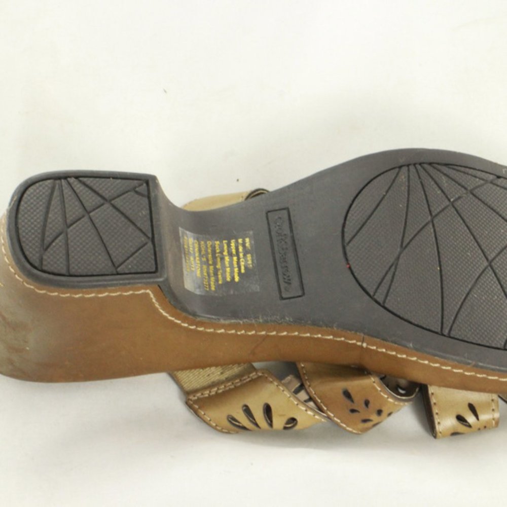 CROFT & BARROW Strappy Cutout Leather Sandals - Picture 8 of 8